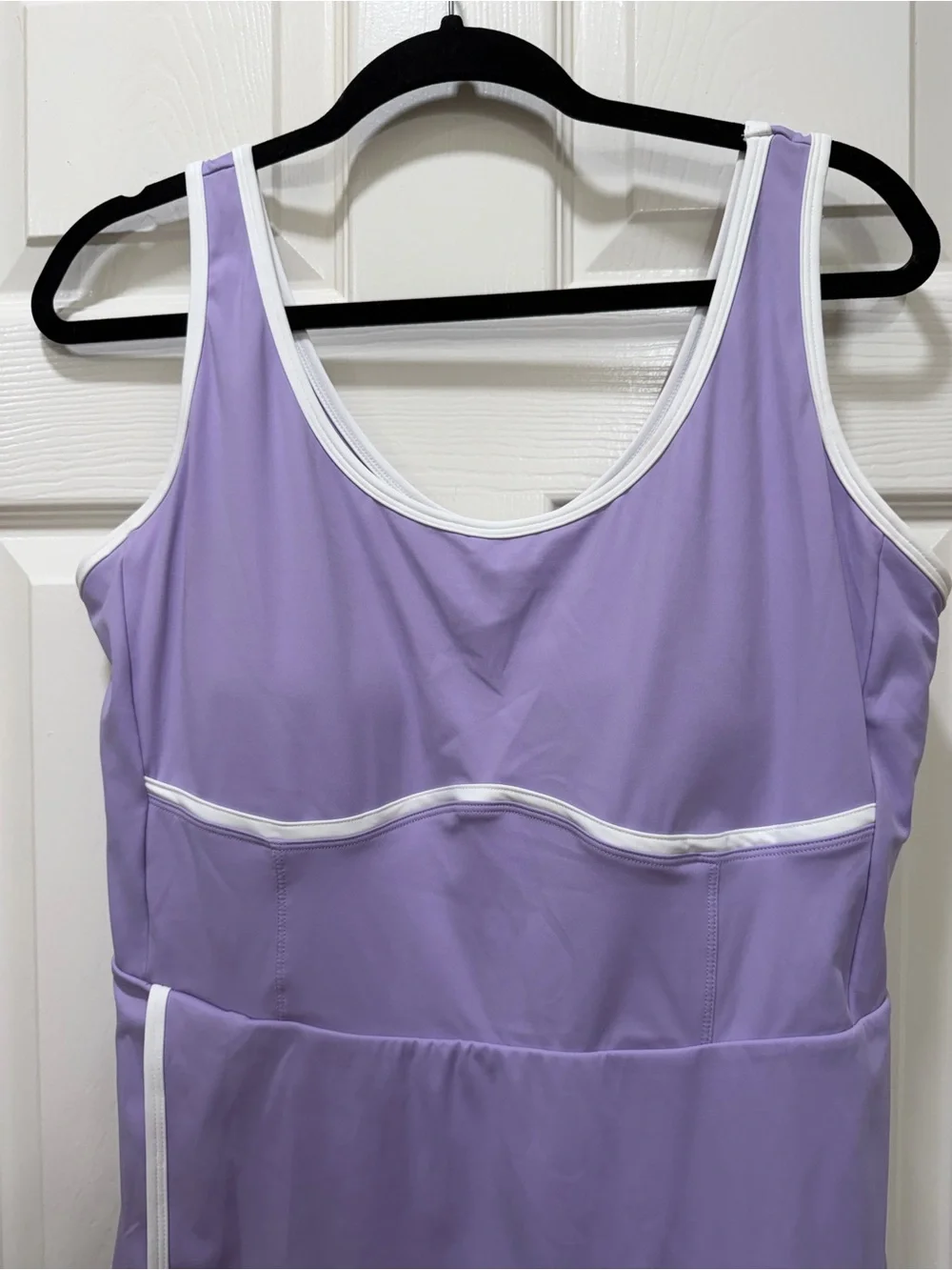Lavender Athletic Tennis Dress Built-In Shorts Open Back Women’s XL